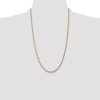 14k 2.75mm Flat Figaro Chain