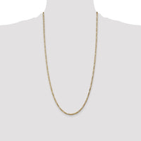 14k 2.75mm Flat Figaro Chain