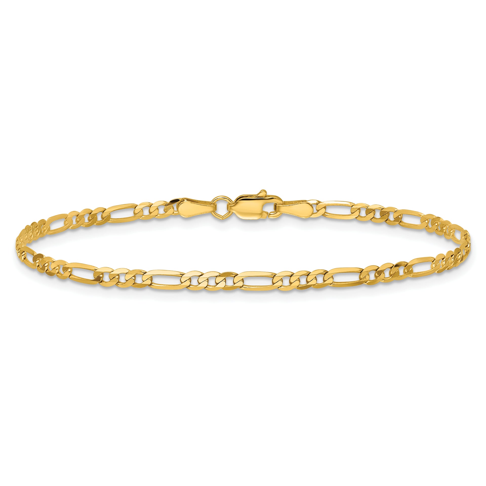 14k 2.75mm Flat Figaro Chain