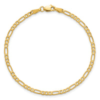 14k 2.75mm Flat Figaro Chain