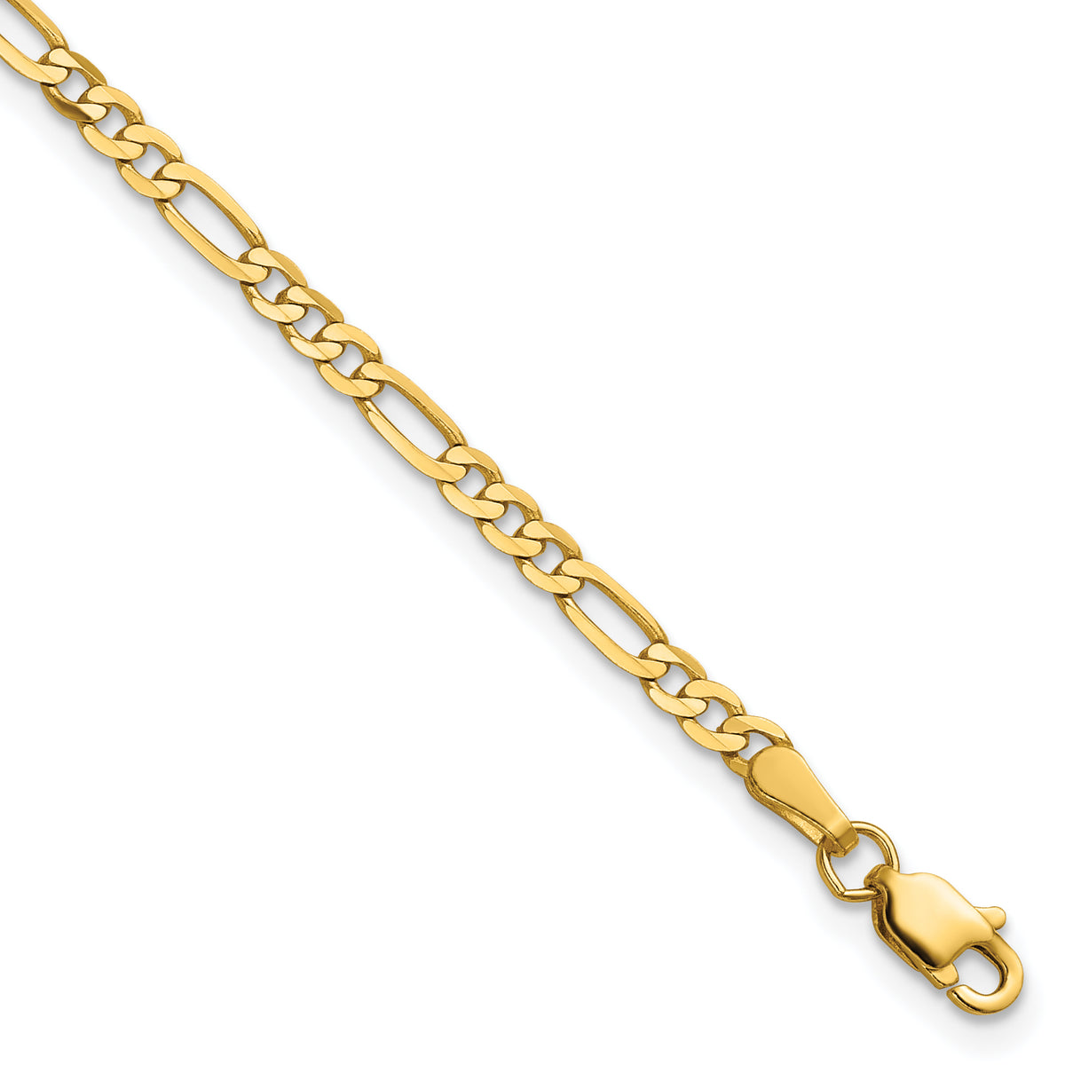14k 2.75mm Flat Figaro Chain