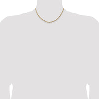 14k 3mm Flat Figaro Chain