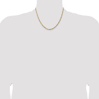 14k 3mm Flat Figaro Chain