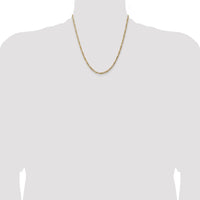 14k 3mm Flat Figaro Chain
