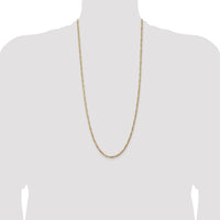 14k 3mm Flat Figaro Chain
