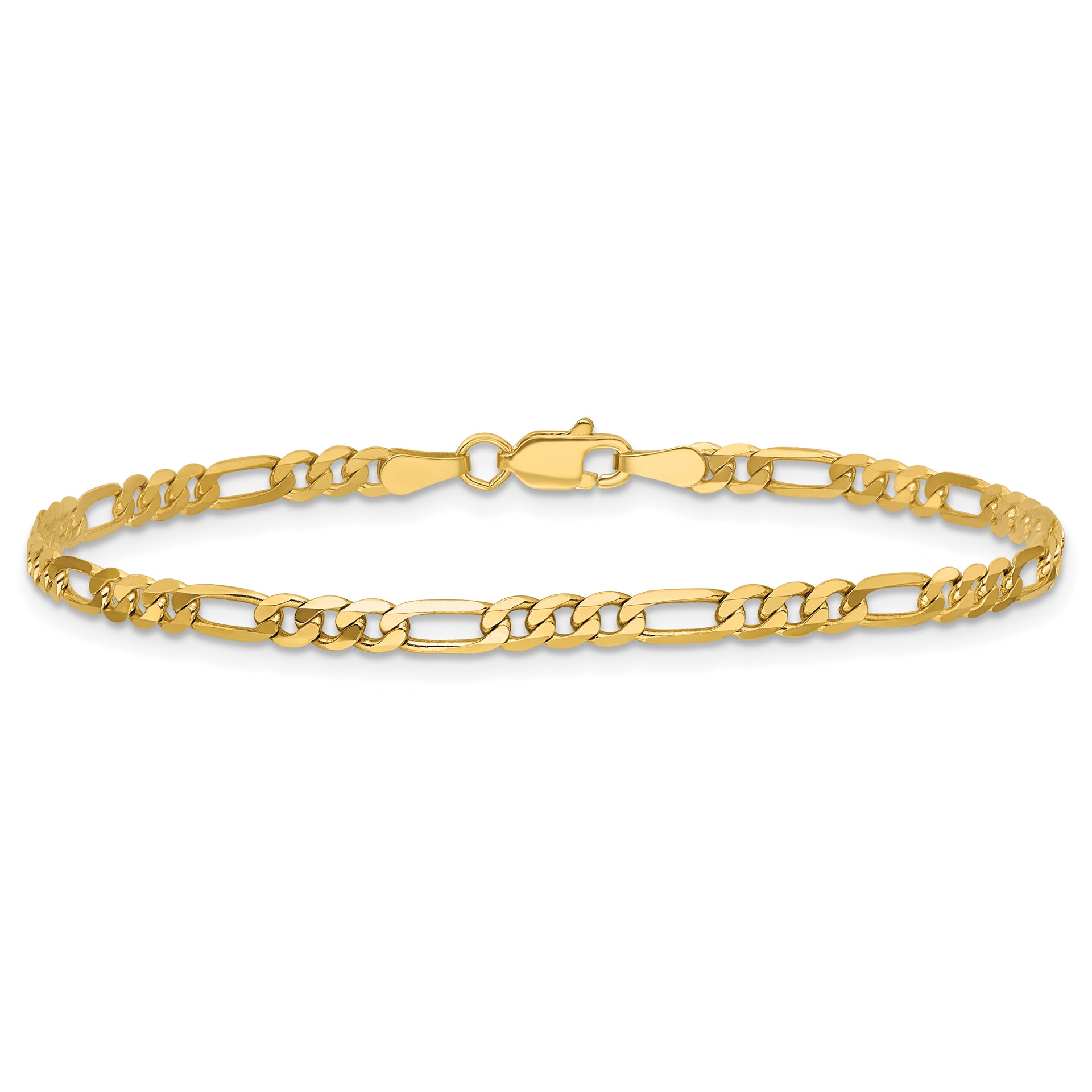 14k 3mm Flat Figaro Chain