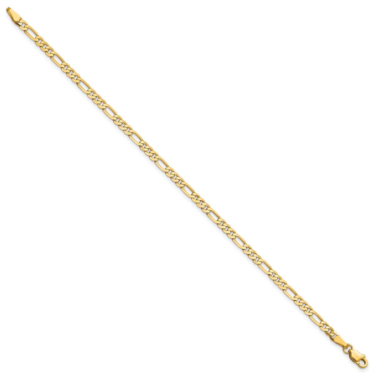 14k 3mm Flat Figaro Chain