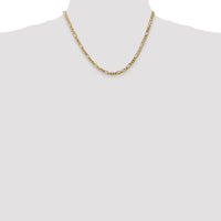 14k 4mm Flat Figaro Chain