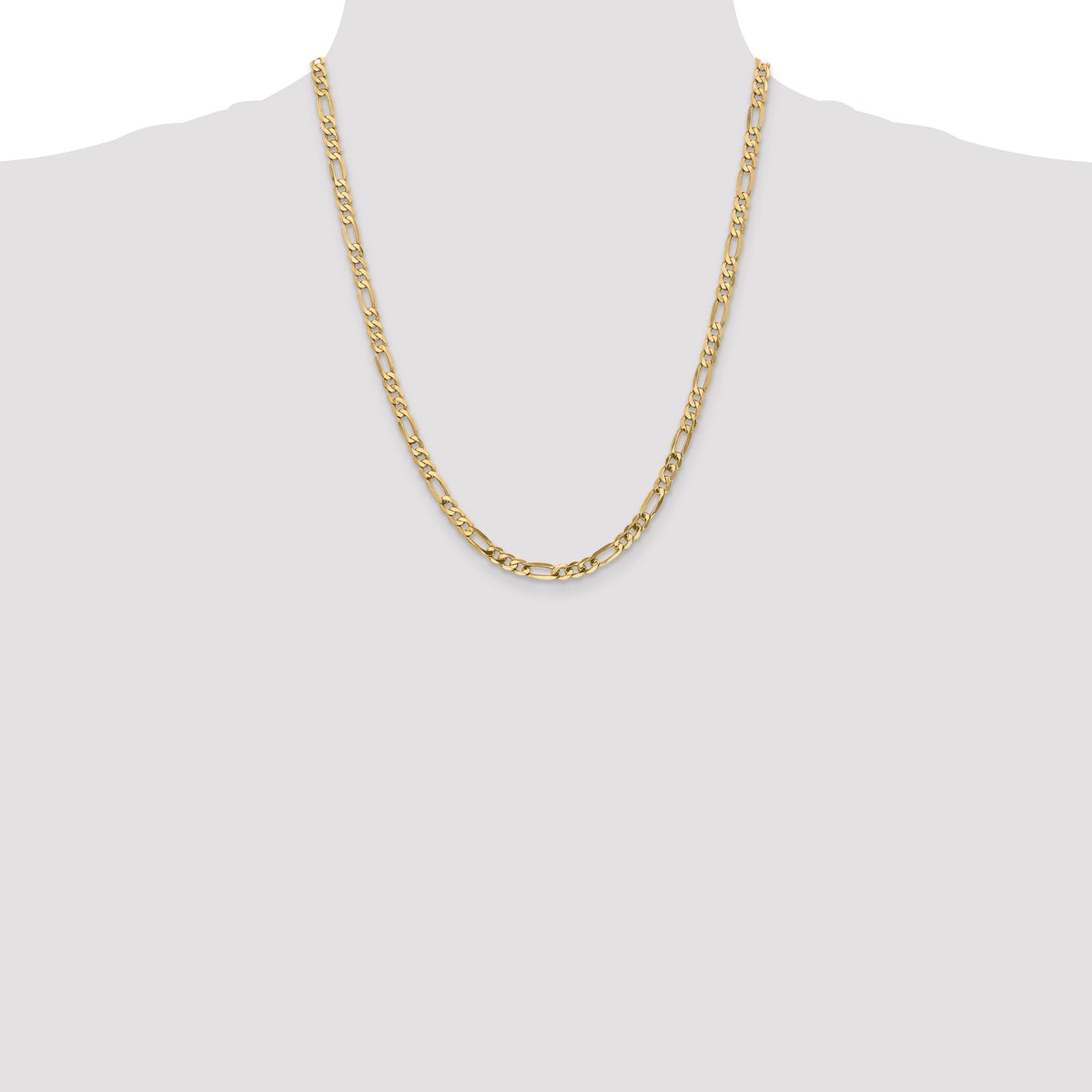 14k 4.75mm Flat Figaro Chain