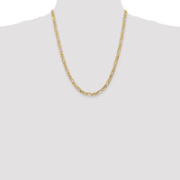 14k 4.75mm Flat Figaro Chain