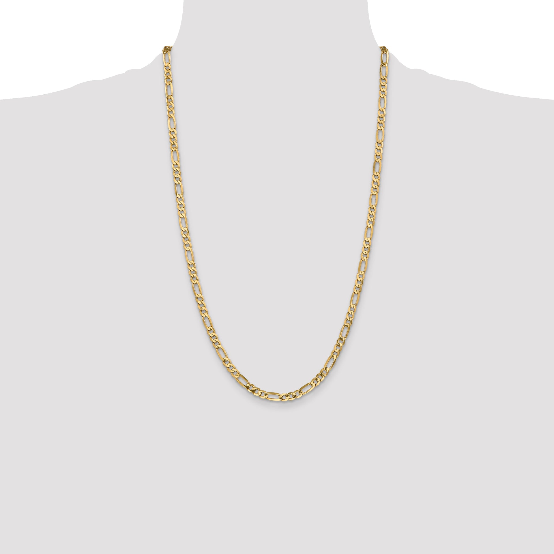 14k 4.75mm Flat Figaro Chain