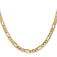 14k 4.75mm Flat Figaro Chain