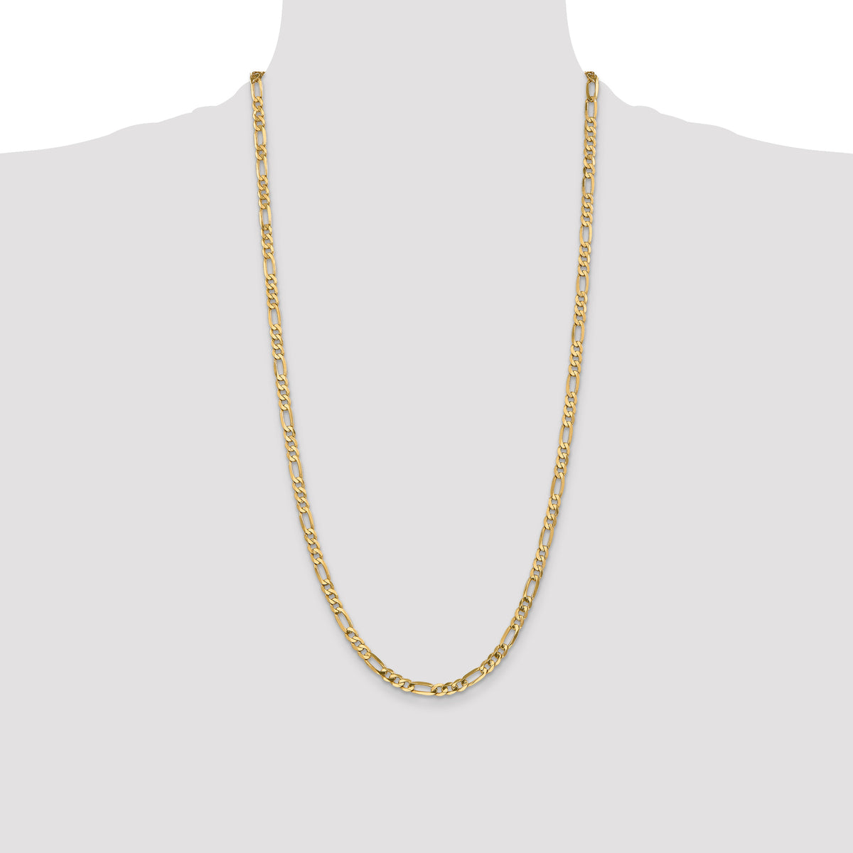 14k 4.75mm Flat Figaro Chain