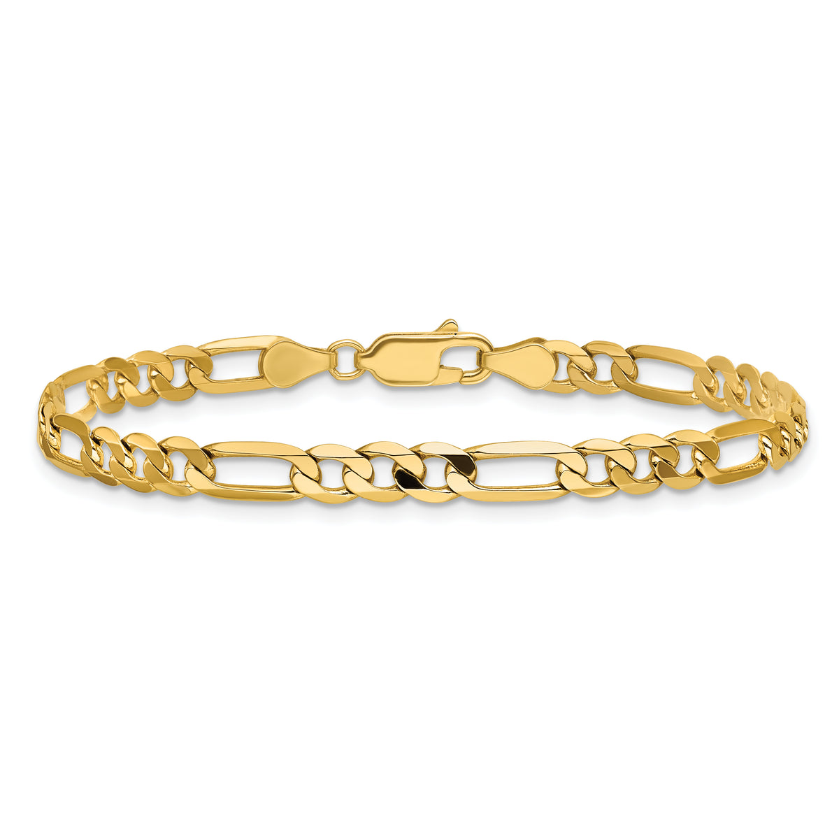 14k 4.75mm Flat Figaro Chain