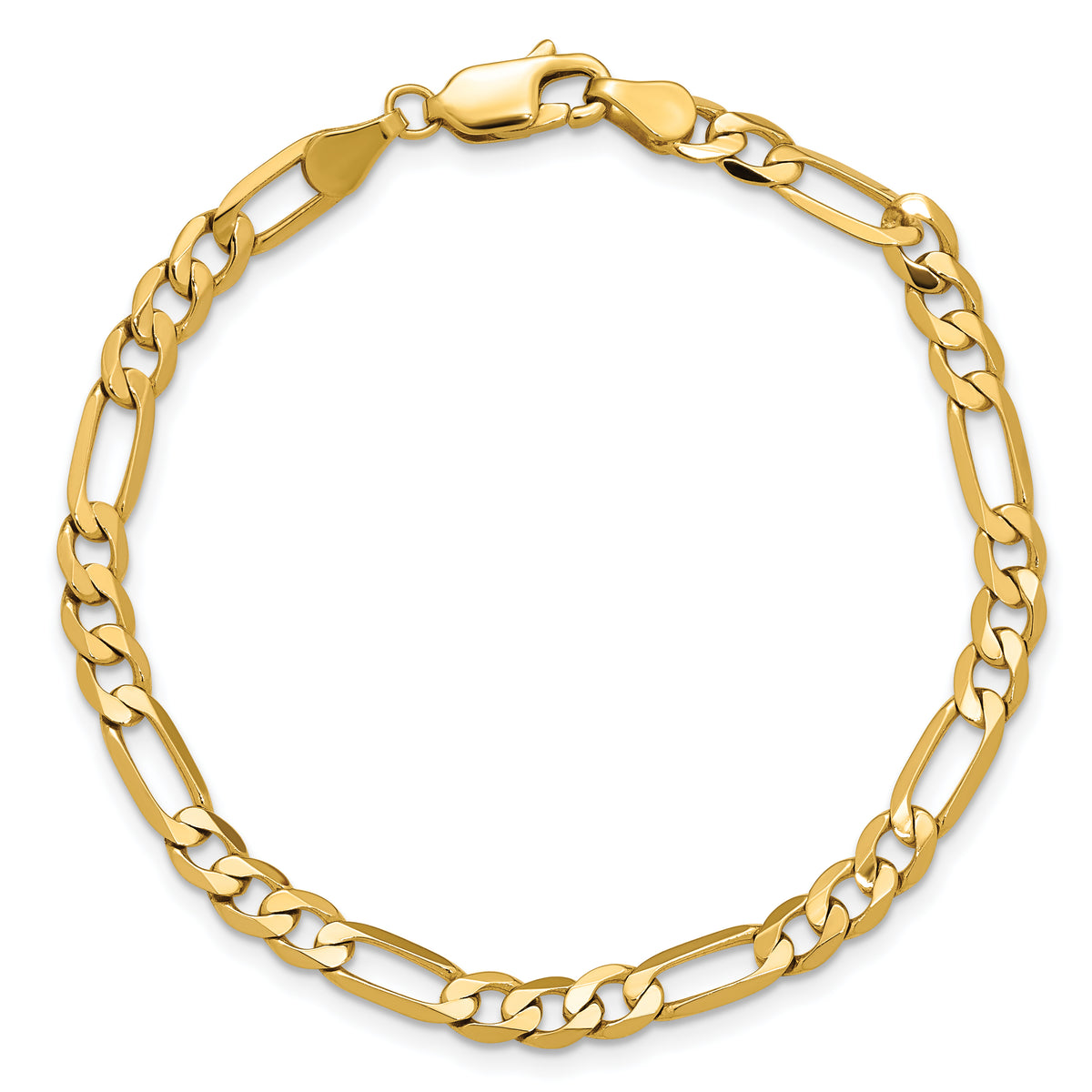 14k 4.75mm Flat Figaro Chain