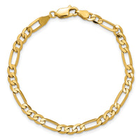 14k 4.75mm Flat Figaro Chain