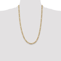 14k 5.25mm Flat Figaro Chain