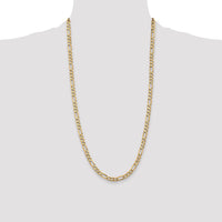 14k 5.25mm Flat Figaro Chain
