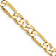 14k 6.25mm Flat Figaro Chain