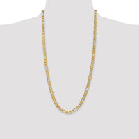 14k 6.25mm Flat Figaro Chain
