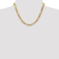 14k 7mm Flat Figaro Chain