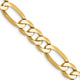 14k 7mm Flat Figaro Chain