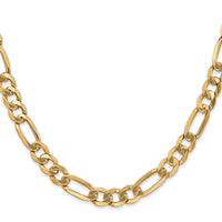 14k 7mm Flat Figaro Chain