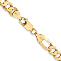 14k 7mm Flat Figaro Chain