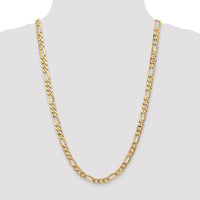 14k 7mm Flat Figaro Chain