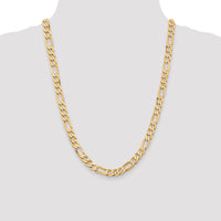14k 7.5mm Flat Figaro Chain