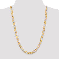14k 7.5mm Flat Figaro Chain