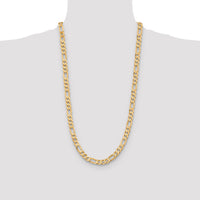 14k 7.5mm Flat Figaro Chain