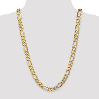 14k 10mm Flat Figaro Chain