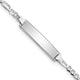 14k WG Figaro Link ID Bracelet