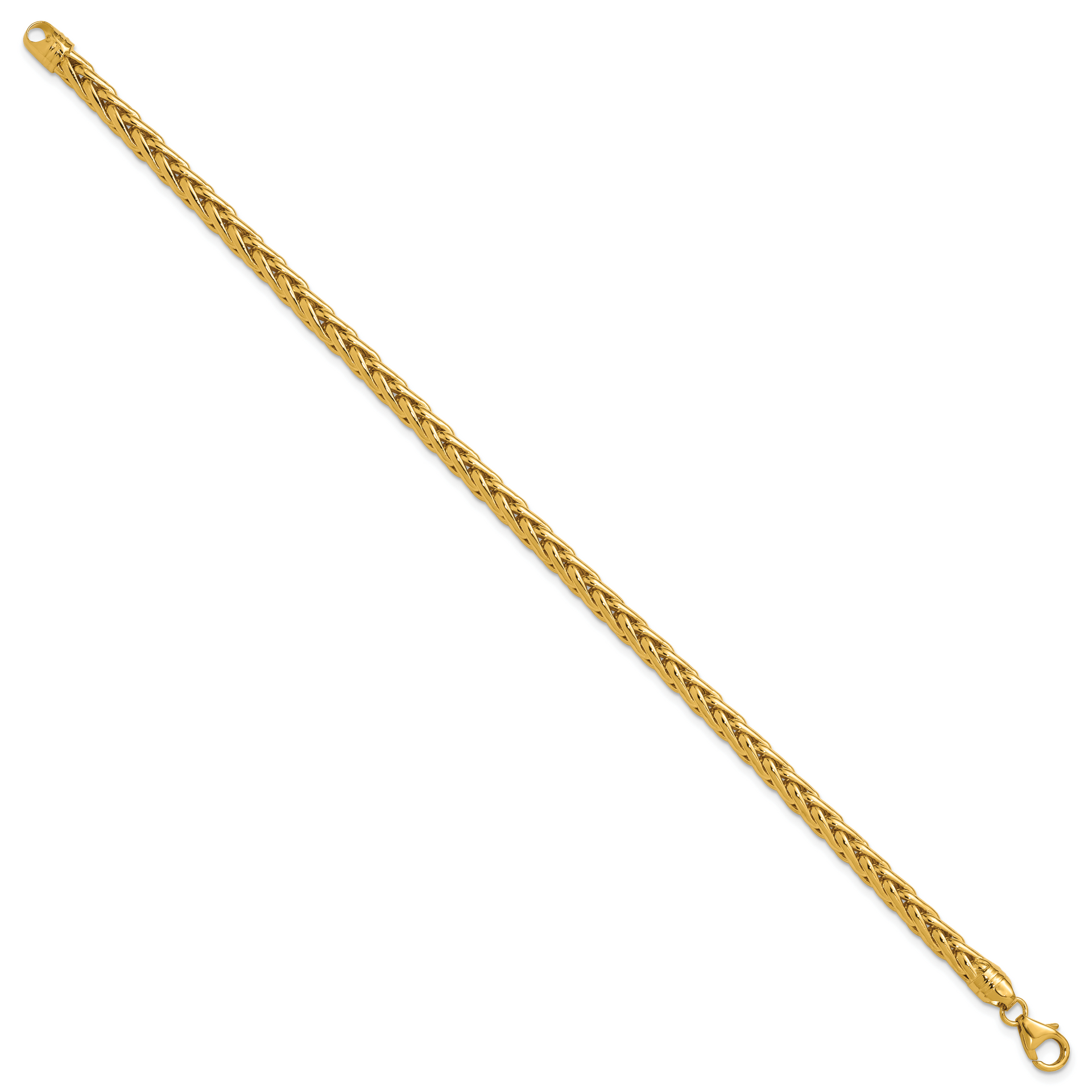 14k Polished 8.5in Wheat Chain Bracelet