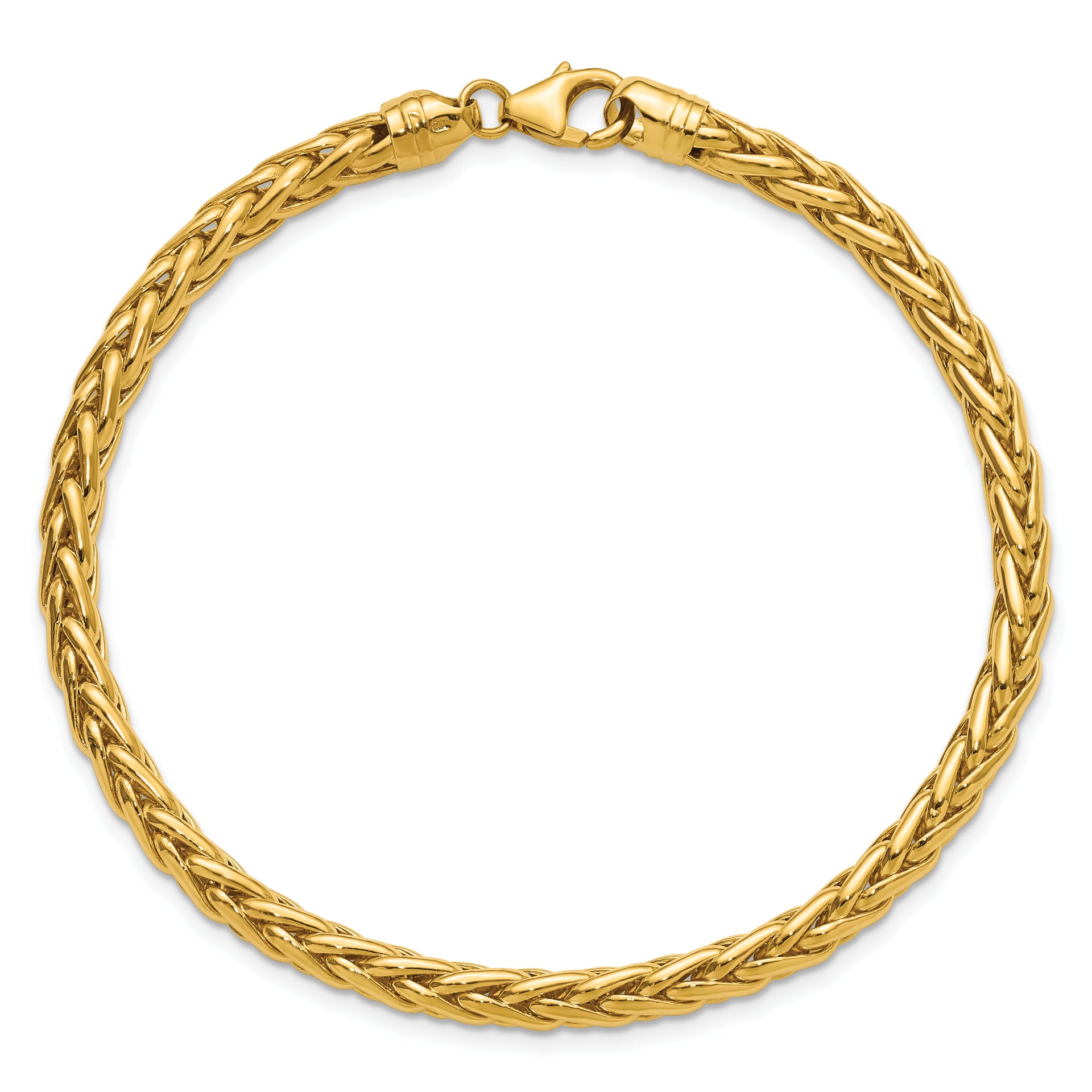 14k Polished 8.5in Wheat Chain Bracelet
