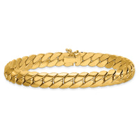 14K Polished Fancy Link Mens Bracelet