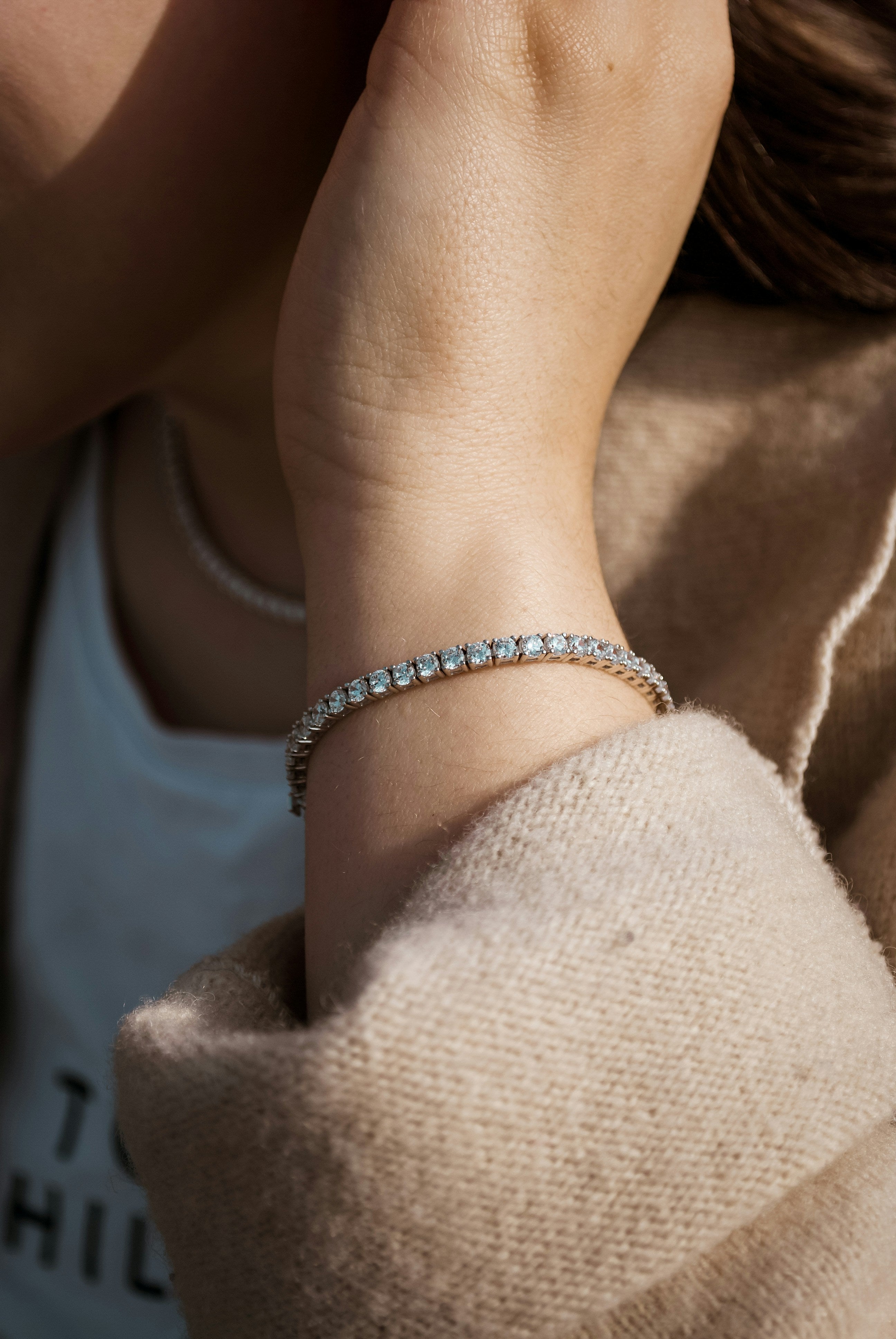 Bezel-Set Bangle Bracelet