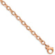 14k Rose Gold Hand Polished 5.0mm Fancy Link Necklace