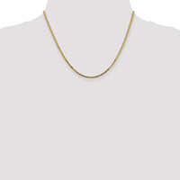 14k 1.8mm Lightweight Flat Bismark Chain