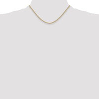 14k 2.2mm Lightweight Flat Bismark Chain
