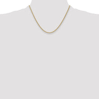 14k 2.2mm Lightweight Flat Bismark Chain
