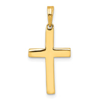 14K w/Rhodium D/C Cross Pendant