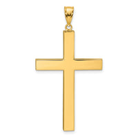 14k Polished Hollow Cross Pendant