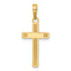 14K Polished Large Cross Charm