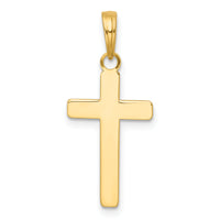 14K Polished Large Cross Charm