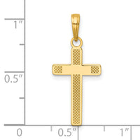 14K Polished Large Cross Charm