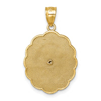 14k Polished D/C Spanish Version Lady of Guadalupe Pendant