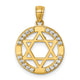 14k Polished CZ Star of David Pendant