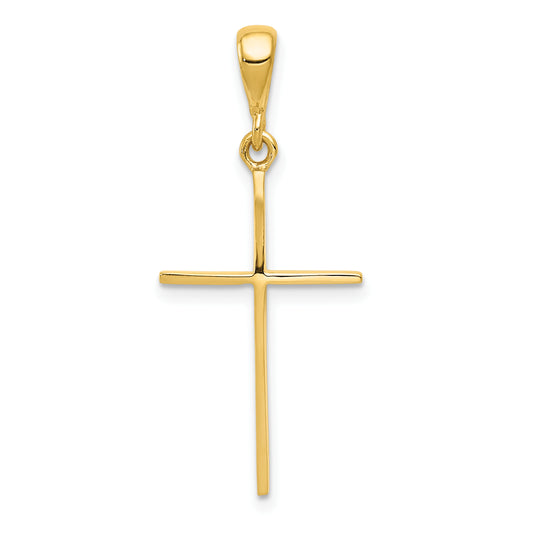 14k Polished Cross Pendant